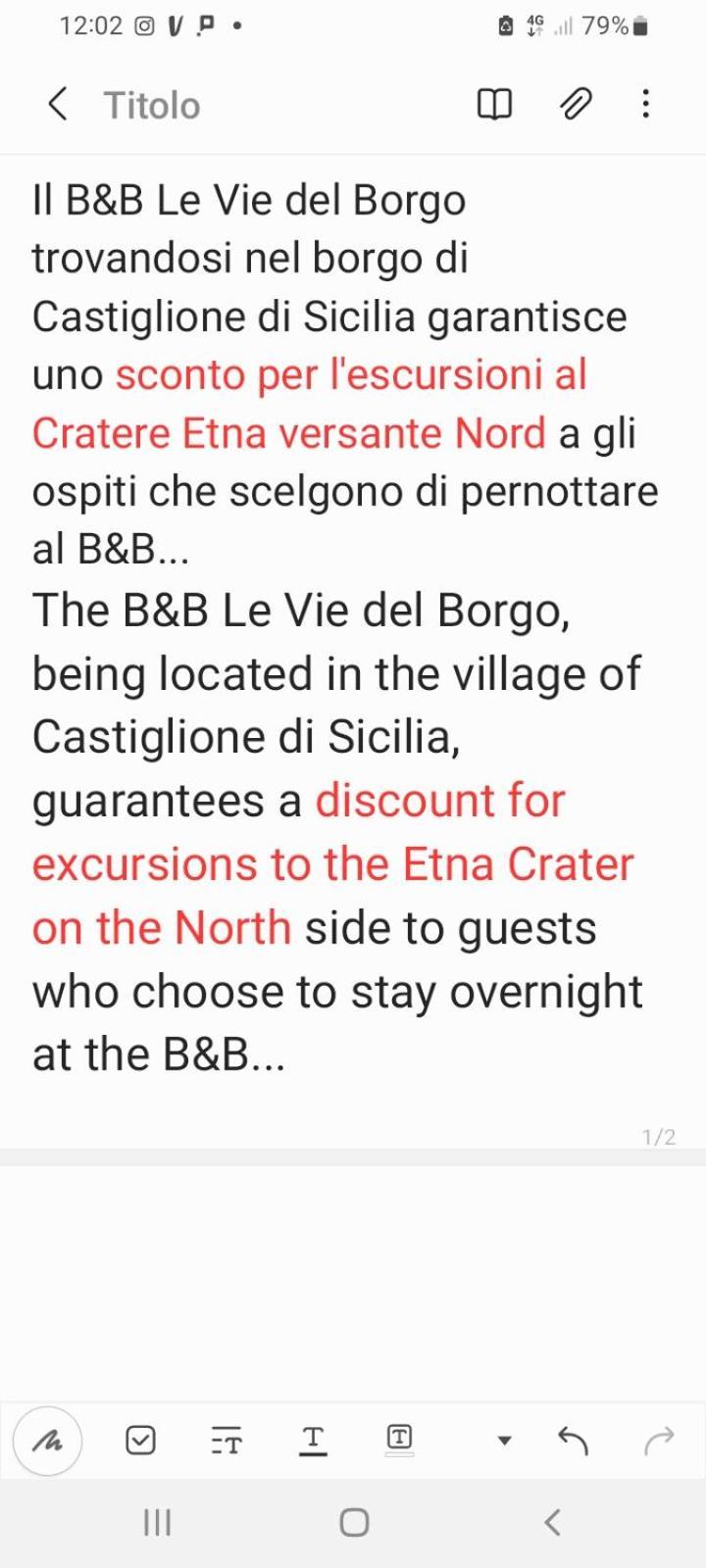 B&B Le Vie Del Borgo Castiglione De Sicilia Dış mekan fotoğraf